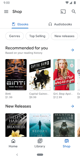 Google Play Sách - App đọc truyện tranh tiếng Anh hay