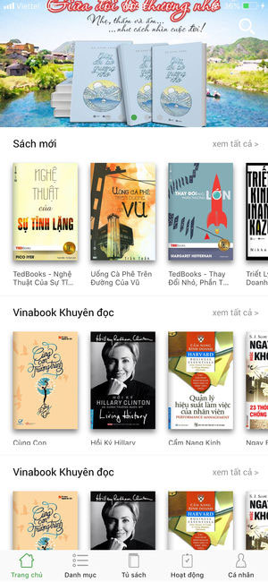 App đọc truyện hay Vinabook Reader
